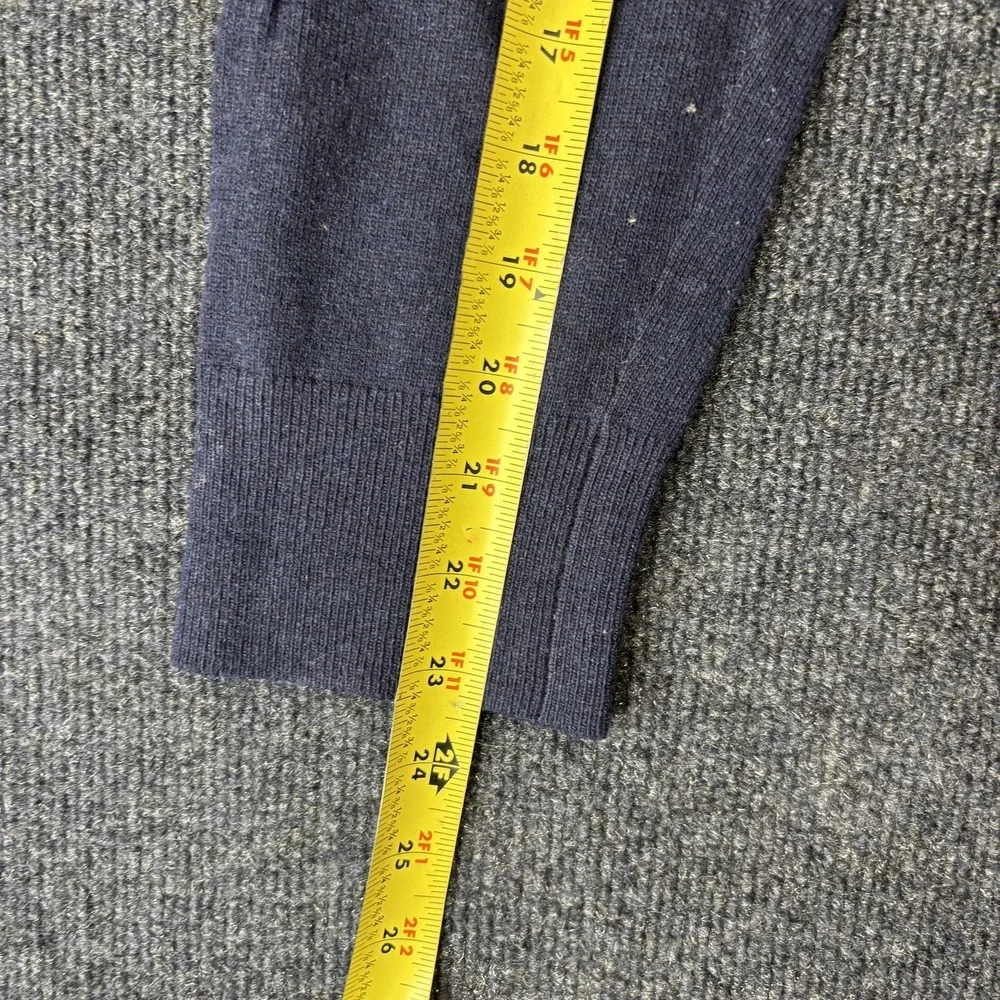 Banana Republic Sweater‎ Mens Large Blue Italian Yarn Mock Neck Pocket Pullover
